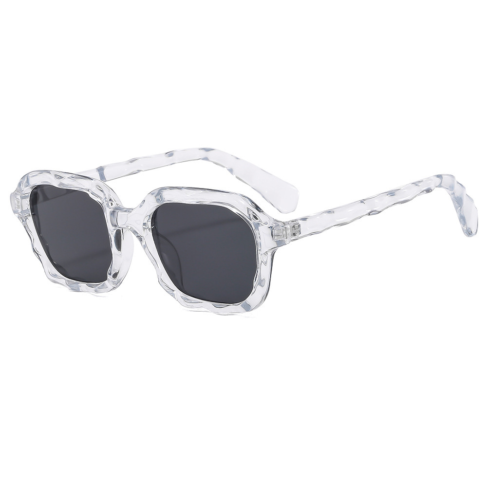 2024 new fashion Korean square waveside sunglasses for the red-skinned sunglasses.