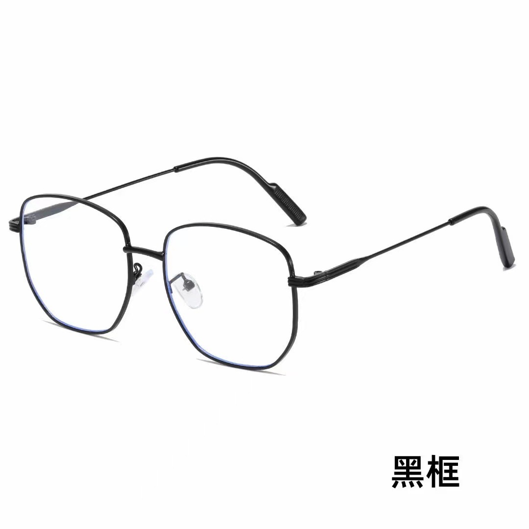 2023 New Fashion Box Blue Light Mirror Mirror Personal Metal Frames with Near-sighted Glasses