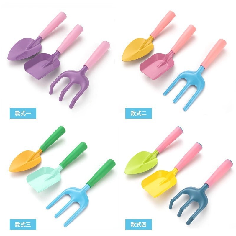 3 bộ hộp vườn trẻ em dán nhãn nhựa với màu sắc của bột ngoài trời chống thép