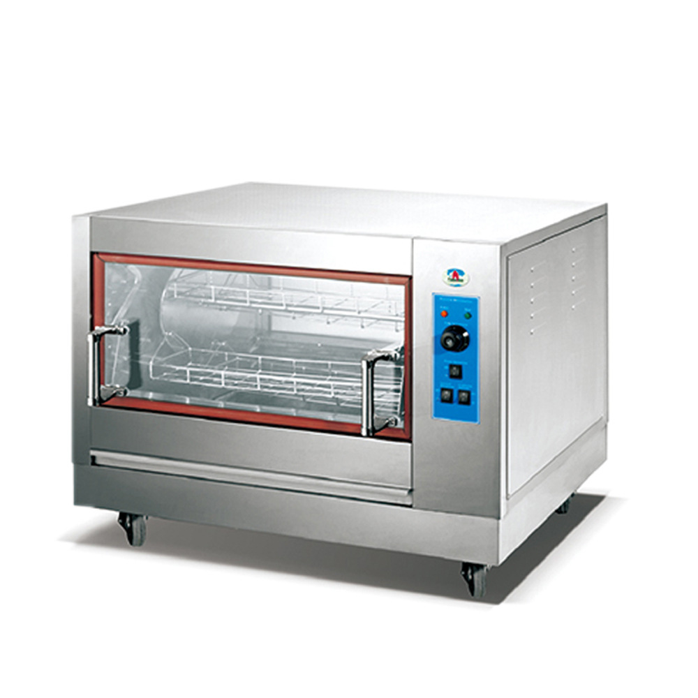 Auto-rotation of chicken ovens for commercial gas-based duck ovens with stainless steel roasted chicken legs and forkbone ovens