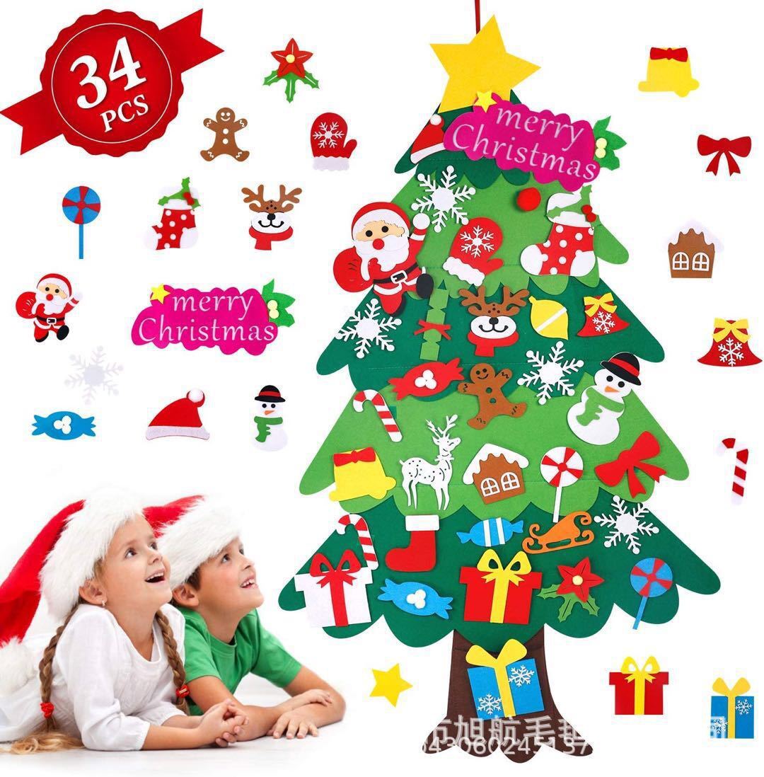 Cây Noel lông lá mới, được đánh vần 3D cho ngày Giáng sinh, trẻ con, không có cây kiếm.