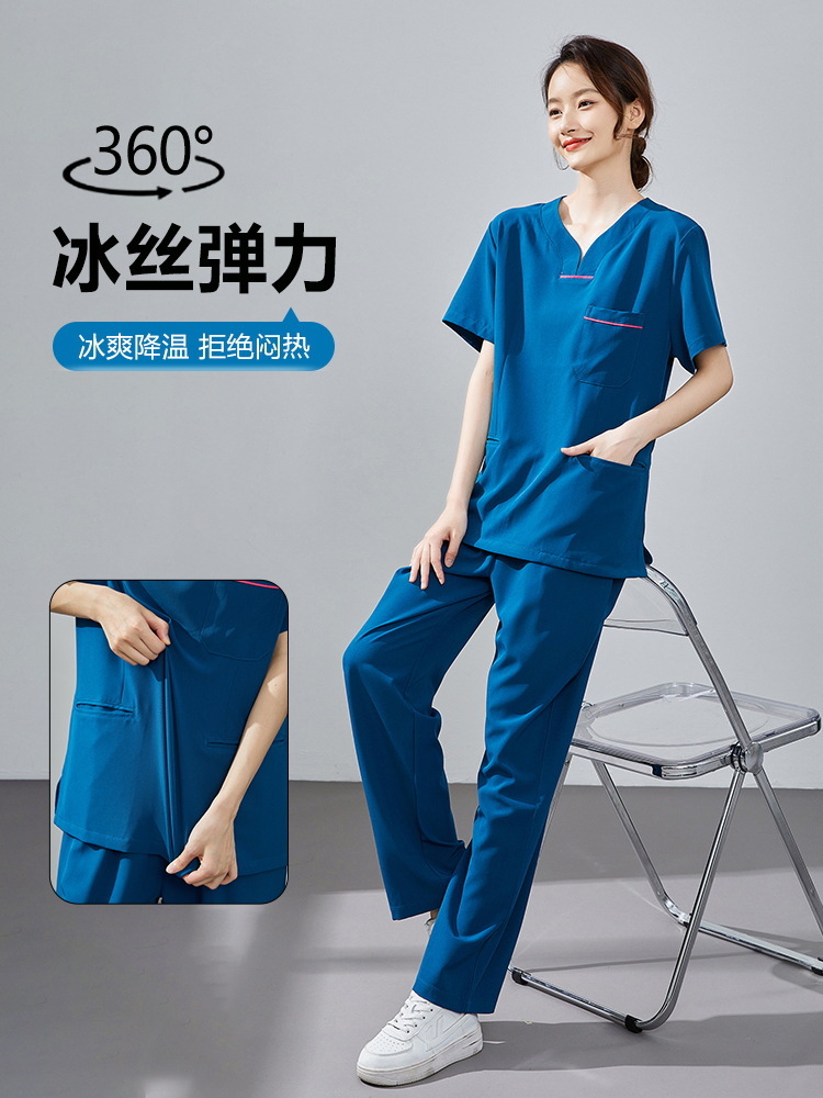 Hand-brushing nurse clothes, hand-washing short-sleeved cuffs, hand-brushing hand-shirts, hand-breeding, hand-breeding dental male doctor ' s clothes