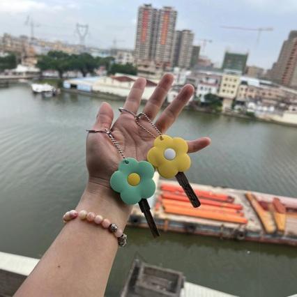 PVC軟膠鑰匙套鑰匙卡通套鑰匙扣可愛精緻鑰匙柄保護套創意女