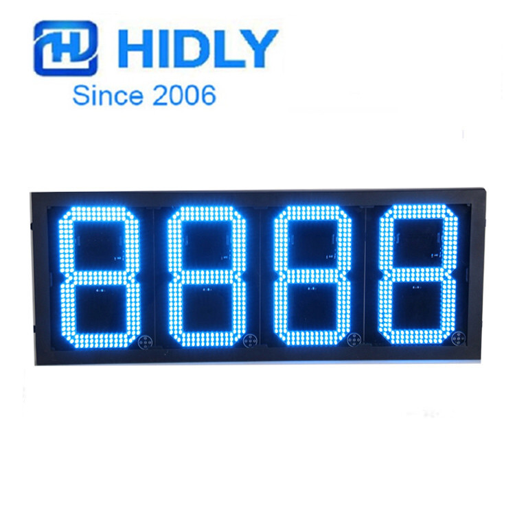 Mexico 18 inches blue 8.889 gas station light box LED oil price card number screen