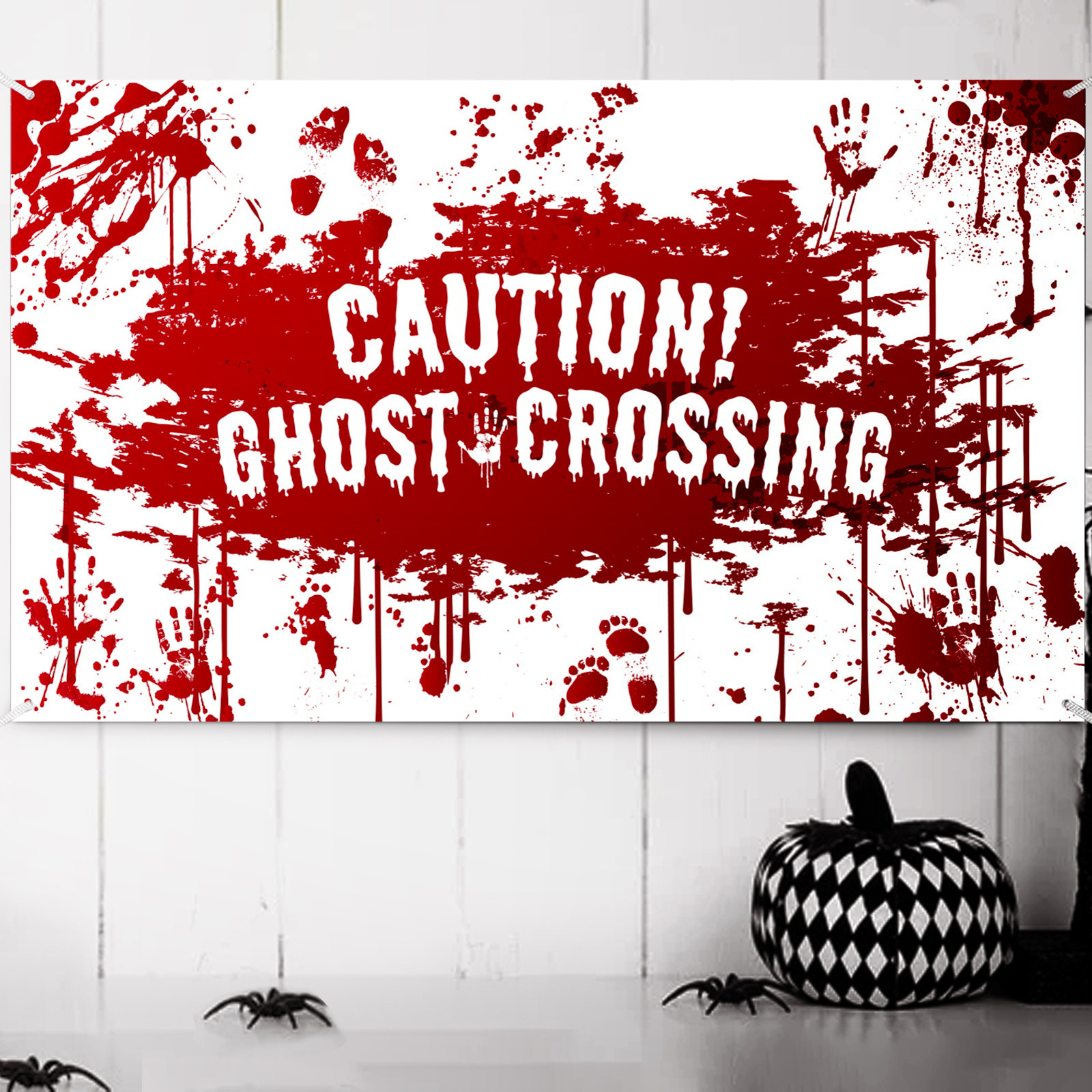 A cross-border new Halloween background party with an open-air exterior decoration banner.