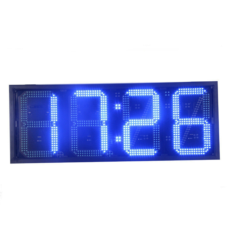 Mexico 18 inches blue 8.889 gas station light box LED oil price card number screen