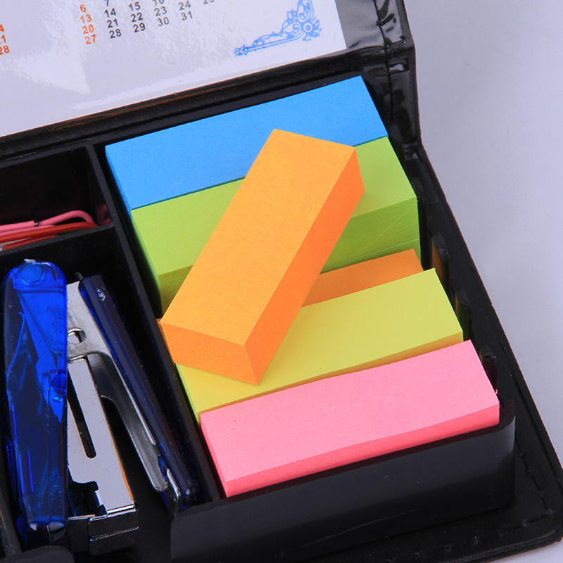 High-end commercial gift multi-purpose office PU hand-signer box N-stamp paper and pen-backer package