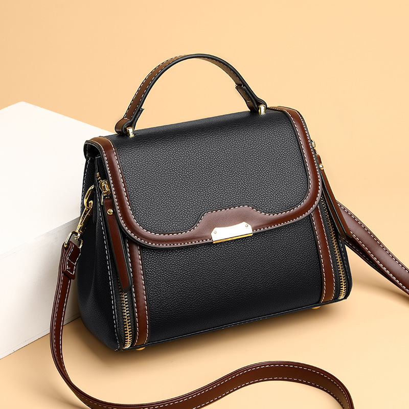 Medium-aged girl bag, 2024 new one-shoulder bag, mother bag, soft leather sensory bag.