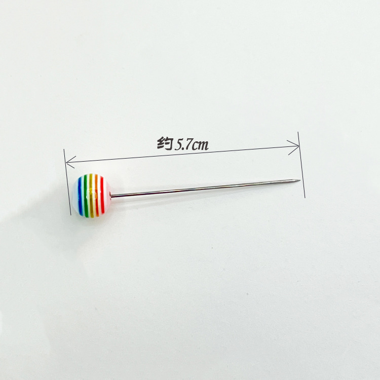 Rainbow ball locator, sweet candy colored head needle.