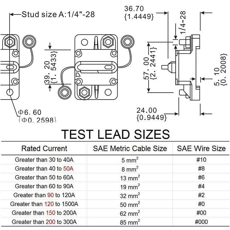 Công tắc dải định vị lại thủ công cho du thuyền 48V300A công tắc bảo vệ ngắn mạch ngắt nước