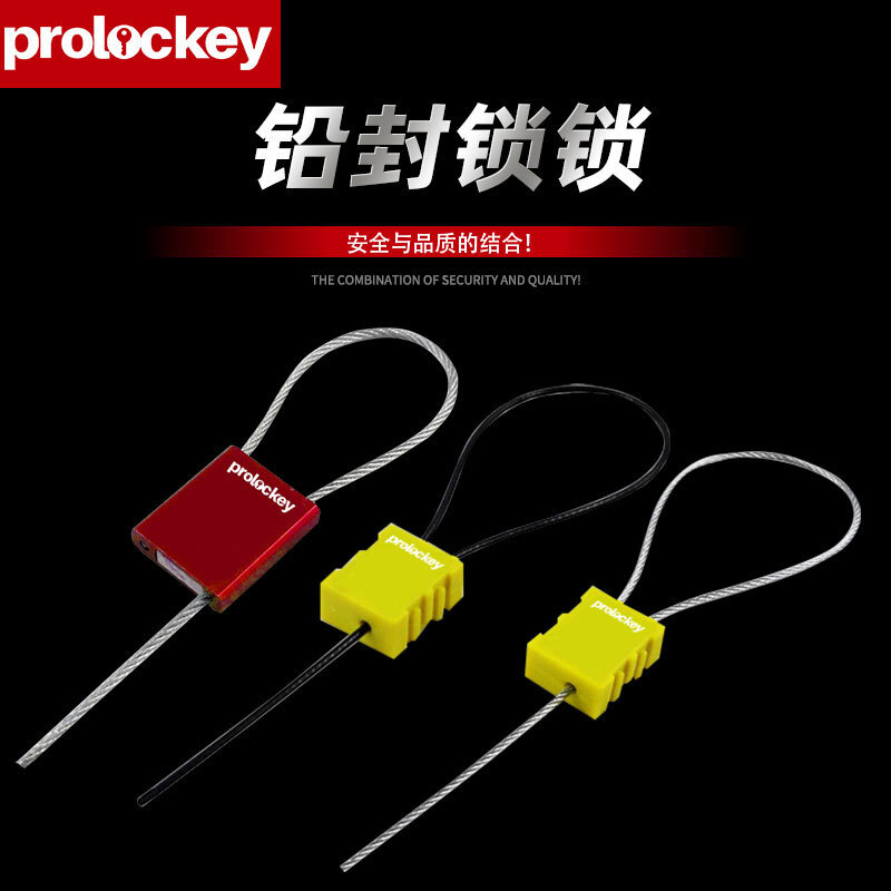 Prolocky/Loco Industrial Safety Lead Block One-time Locked Steel Wire Logistics Container CS