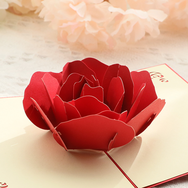 3d Valentine's Day, a message from the Grand Rose Card for Marriage.