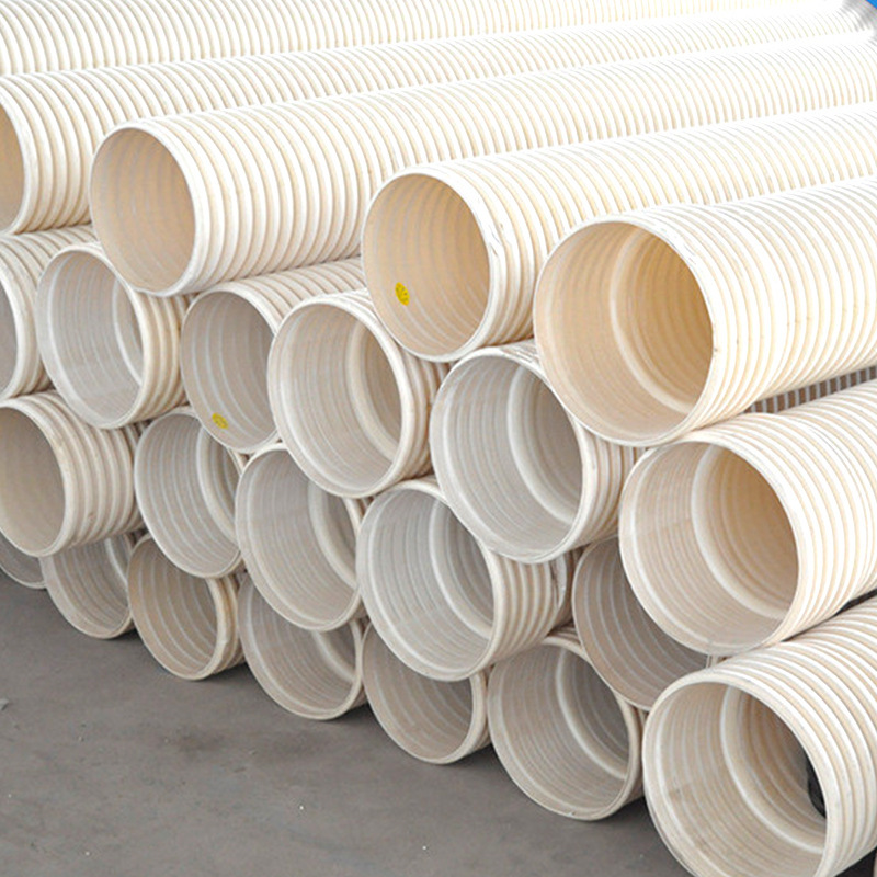 Pvc-u double-wall beam pipe, communications directly buried PVC beam pipe, engineering drain pipe 500s1 pvc hard tube