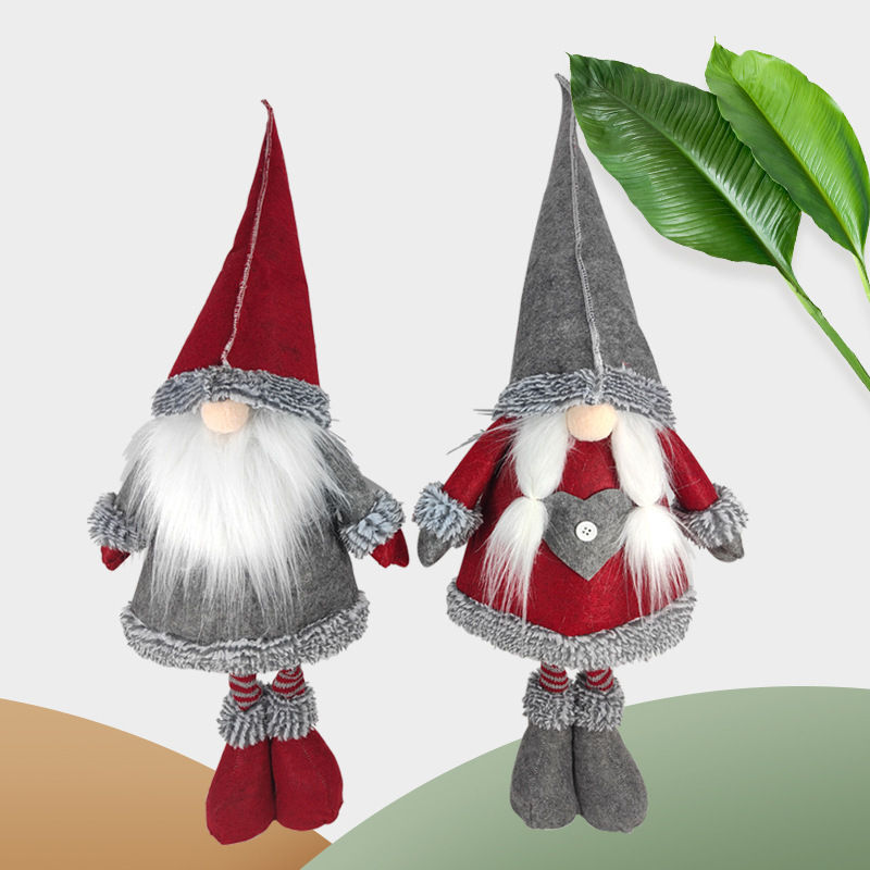 New Christmas decorations for faceless old man window-dressing stand-up hairy-boy gifts.