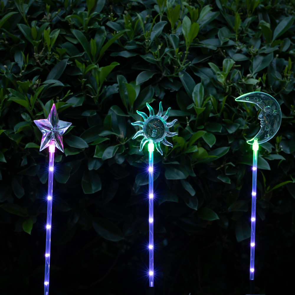 Cross-border stars, moonlights, five solar courtyard lights, garden lawn lights.