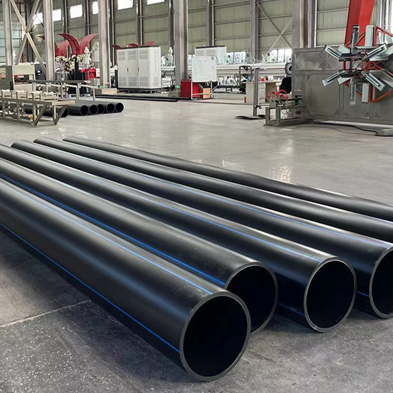 Wholesale black HDPE pipe, PE solid wall pipe, piped pipe, fire hose, municipal water field sewage.