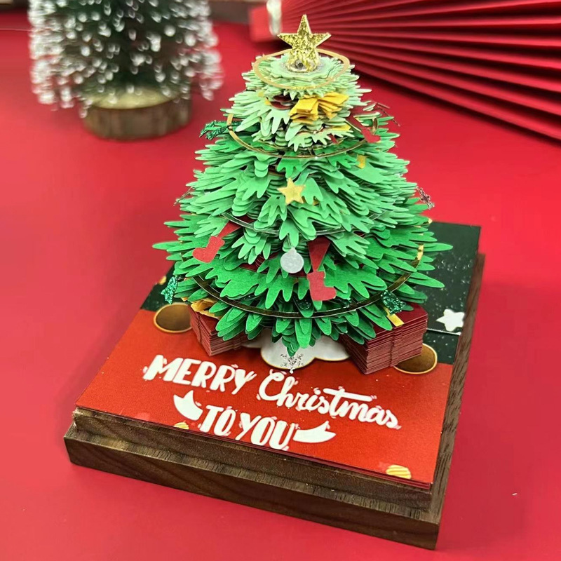 Christmas tree 3d stereo sign the Creative Panorama to facilitate the distribution of business gifts to creative producers.