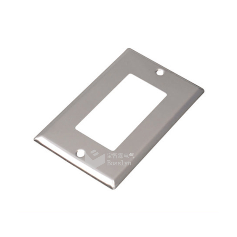 Supply of a metal panel with a wall plugin, American single-controlled warhead switch stainless steel panel.