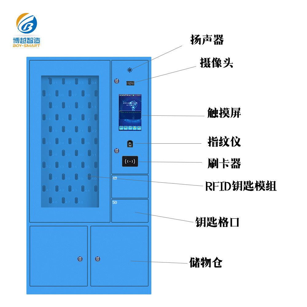 Tủ quản lý chìa khóa thông minh RFID 50-bit vân tay quét thẻ hệ thống quản lý chìa khóa thông minh