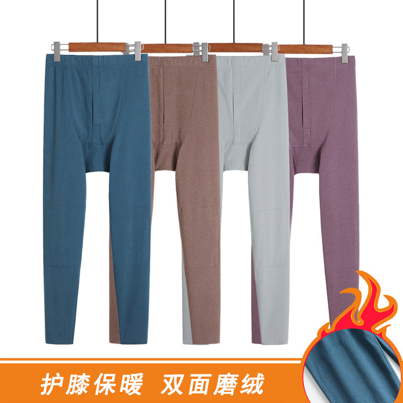 Mùa thu và mùa đông nam giới của đầu gối của hai đôi nhung nhung nhung nhung nhung, không có trầy xước trên eo của họ.