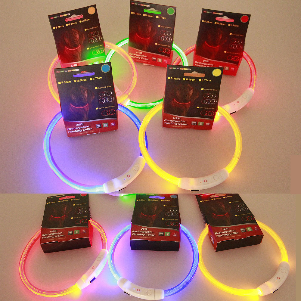 U.S.B. sạc một phiên bản của vòng cổ chó LED.