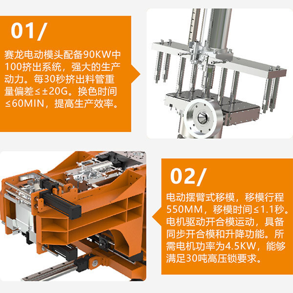 Lo-sun plastic blower, full self-crowder, large drums, plastic molds.