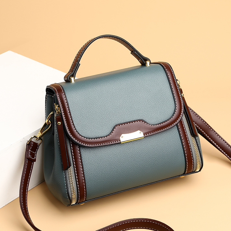 Medium-aged girl bag, 2024 new one-shoulder bag, mother bag, soft leather sensory bag.