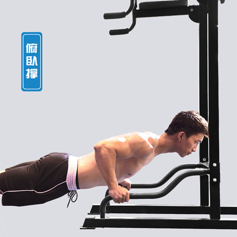 Inductive home-to-house training of gymnasium equipment with a double pole.