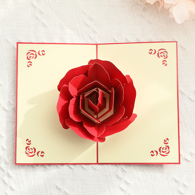 3d Valentine's Day, a message from the Grand Rose Card for Marriage.