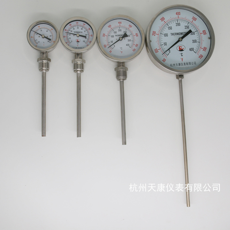 Whole stainless steel diameter WSS pointer thermometer industrial thermometers wholesaler