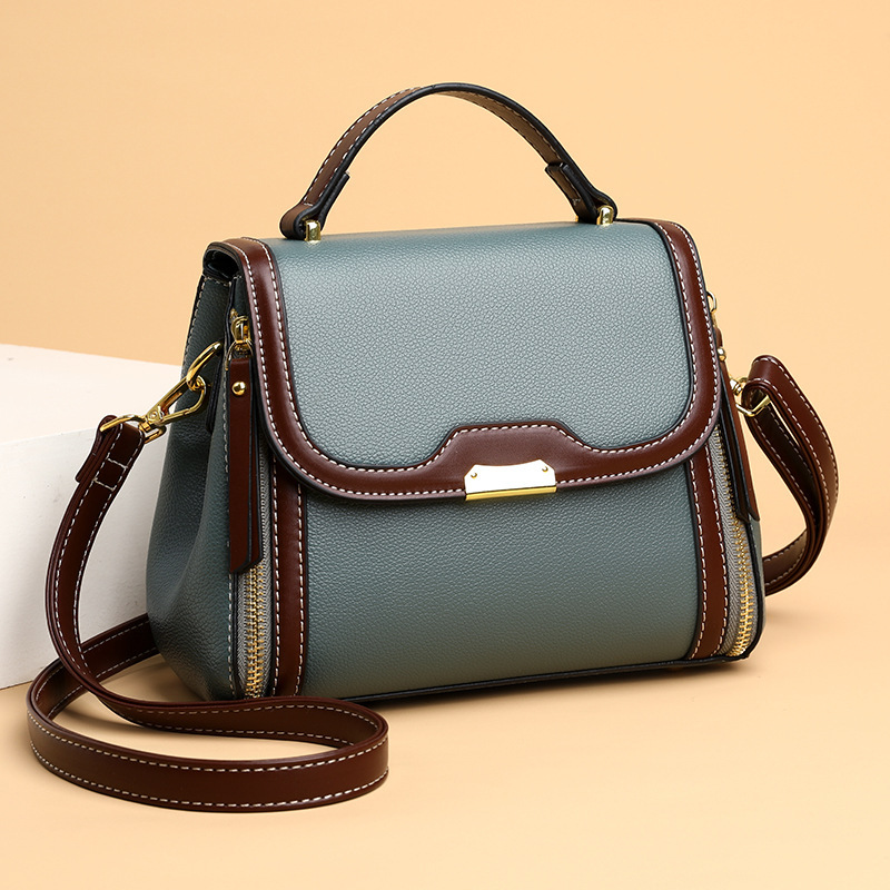Medium-aged girl bag, 2024 new one-shoulder bag, mother bag, soft leather sensory bag.