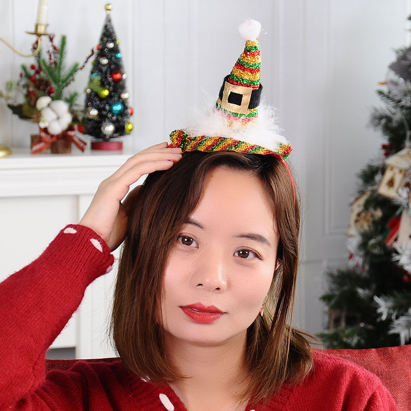 Cross-border brand-new Christmas cap decorating head, Christmas head on Christmas decorating.