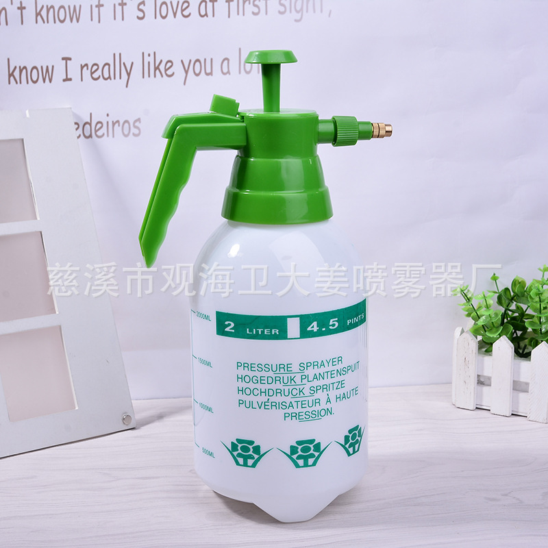 Công cụ làm vườn Ginger 2L pp-head pet chai nước nhiều mục đích, phun rộng ra hàng rào.