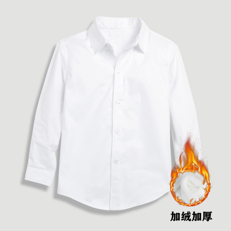 Girls ' school uniform tops for boys with velvet shirts and children with long white shirts