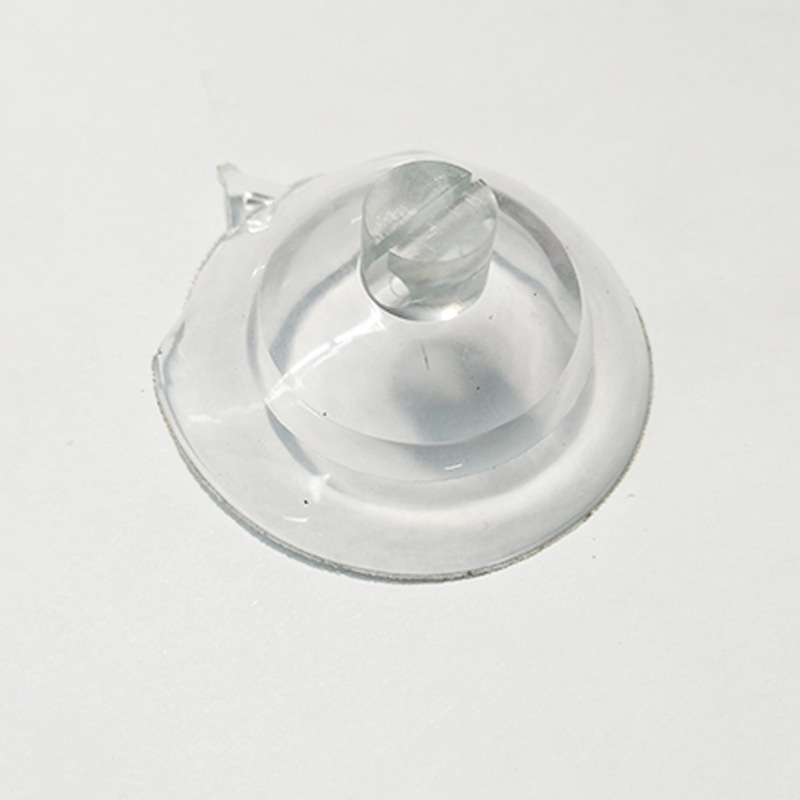 Đầu nấm, 4,5 cm, 45 mm, dày và trong suốt kính hút bụi, đục 2 lỗ.