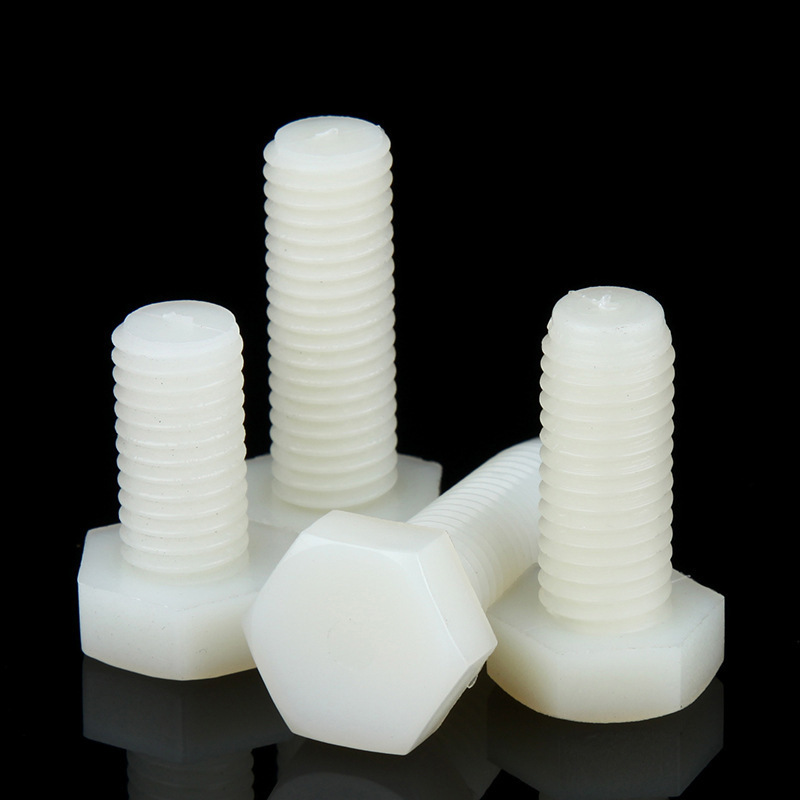 Black and white nylon bolts, insulation bolts, six o'clock nylon bolts, PA66 insulation plastic screws M3-M12.