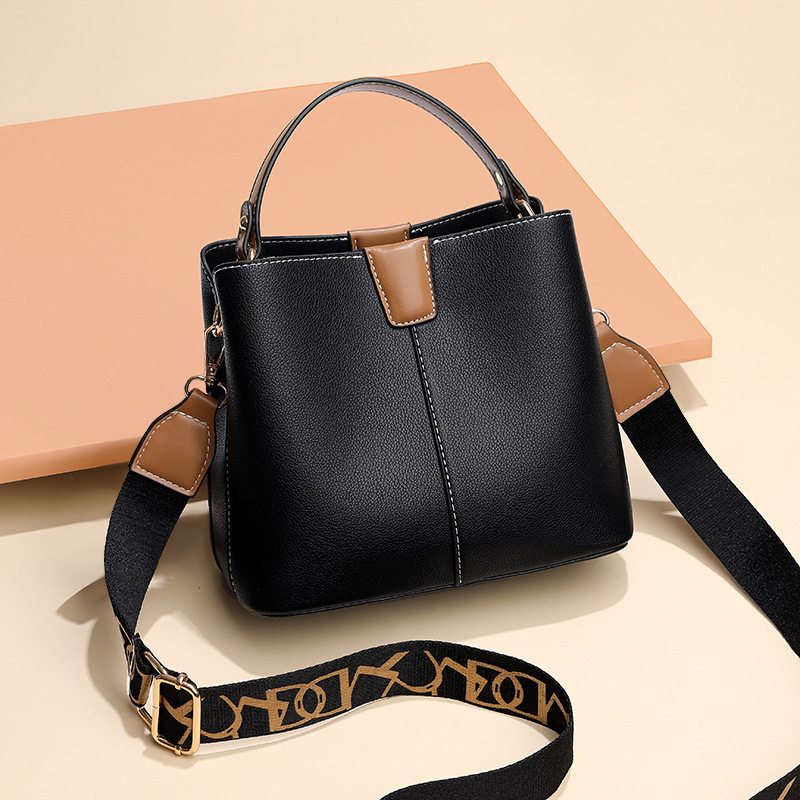 Handbag 2024 spring new lady, one-shoulder-size-size-size-size slop bucket bag, Korean fashion girl.