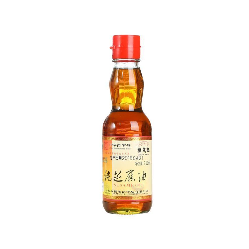 工厂直销加工楼茂记麻油210ml/瓶纯芝麻油压榨制作烹饪调味品