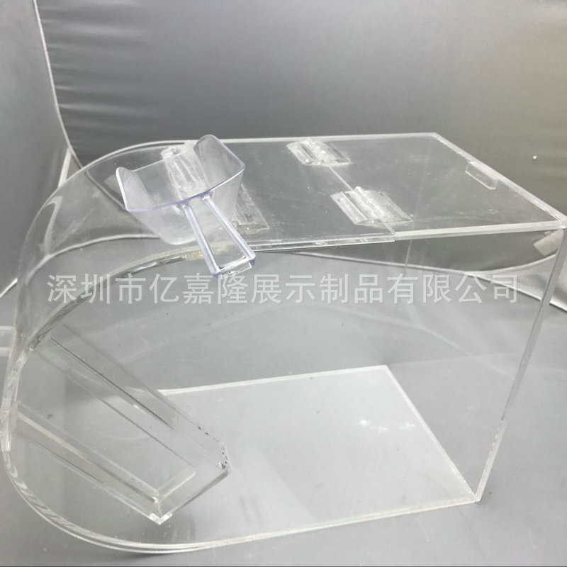 The Akrygian box of organic glass candy box is customised for transparent display box food box processing.