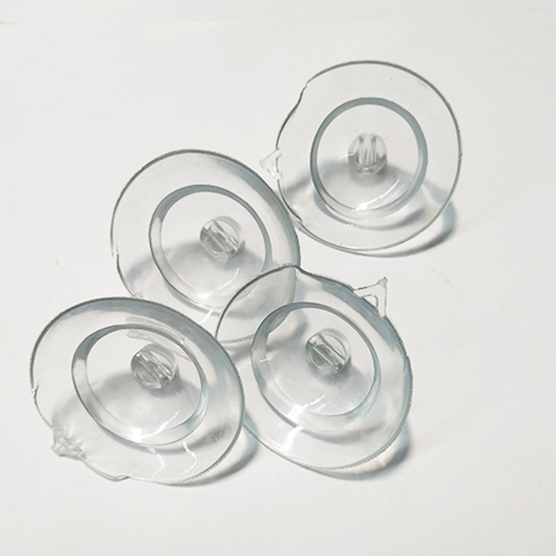 Đầu nấm, 4,5 cm, 45 mm, dày và trong suốt kính hút bụi, đục 2 lỗ.