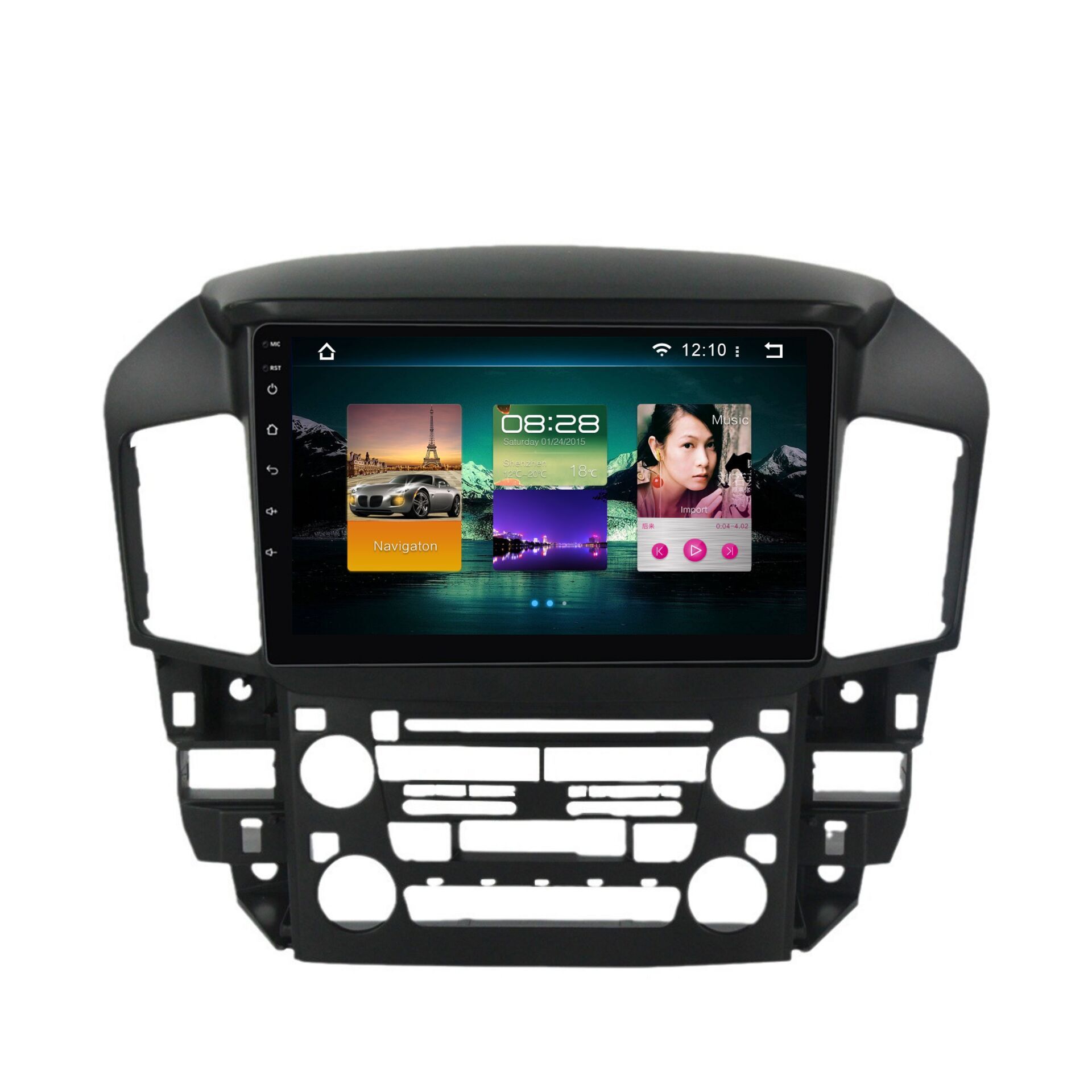 Vì 9 inch HARRIER PS Wireless Car play on GPS Arone.