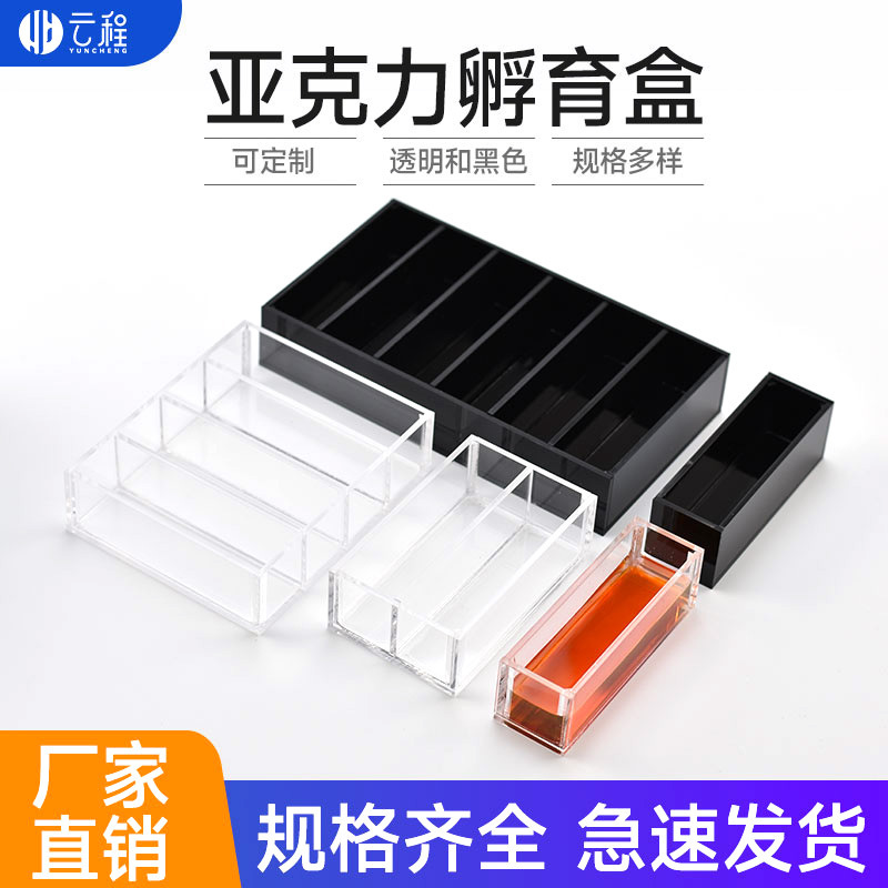 A雲程有機玻璃孵育盒 亞克力WB孵育盒 單格 2格 3格 4格 溼盒帶蓋