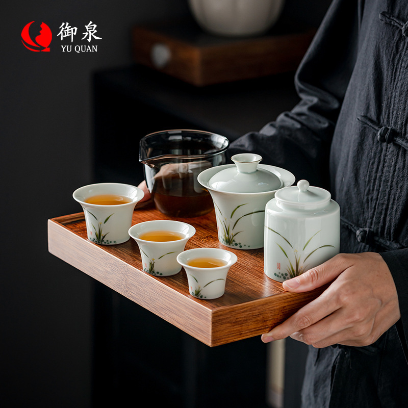 御泉 送客户随手快客杯一壶三杯户外便携旅行茶具商务文创活动
