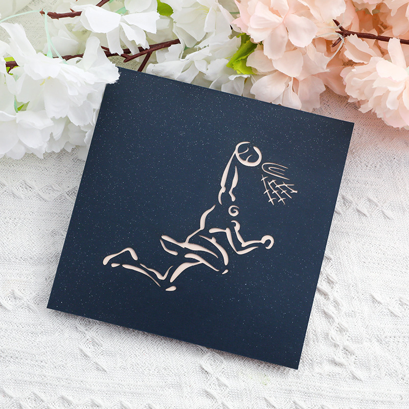 Father's Day 3-D Basketball Dunk for boyfriends and dads creative cross-border birthday card