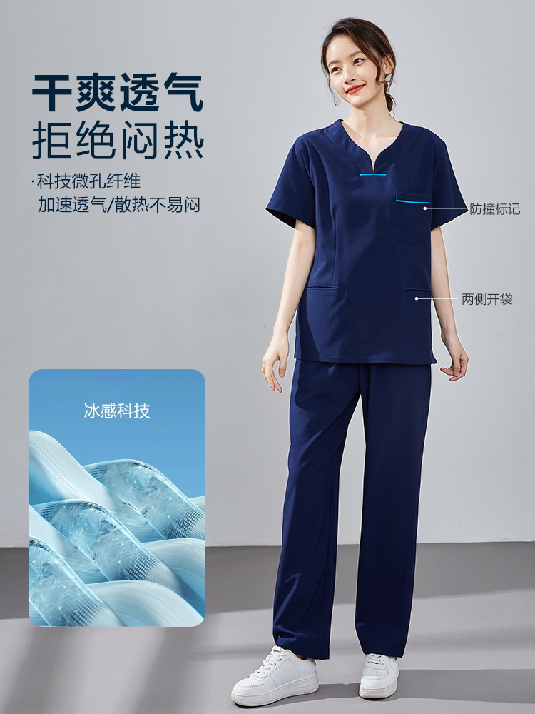 Hand-brushing nurse clothes, hand-washing short-sleeved cuffs, hand-brushing hand-shirts, hand-breeding, hand-breeding dental male doctor ' s clothes