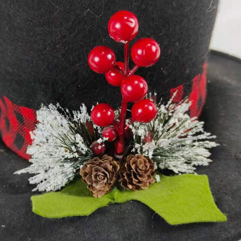 Christmas tree roof decorations customised to black caps, high cap springs to compress Christmas cap decorations.