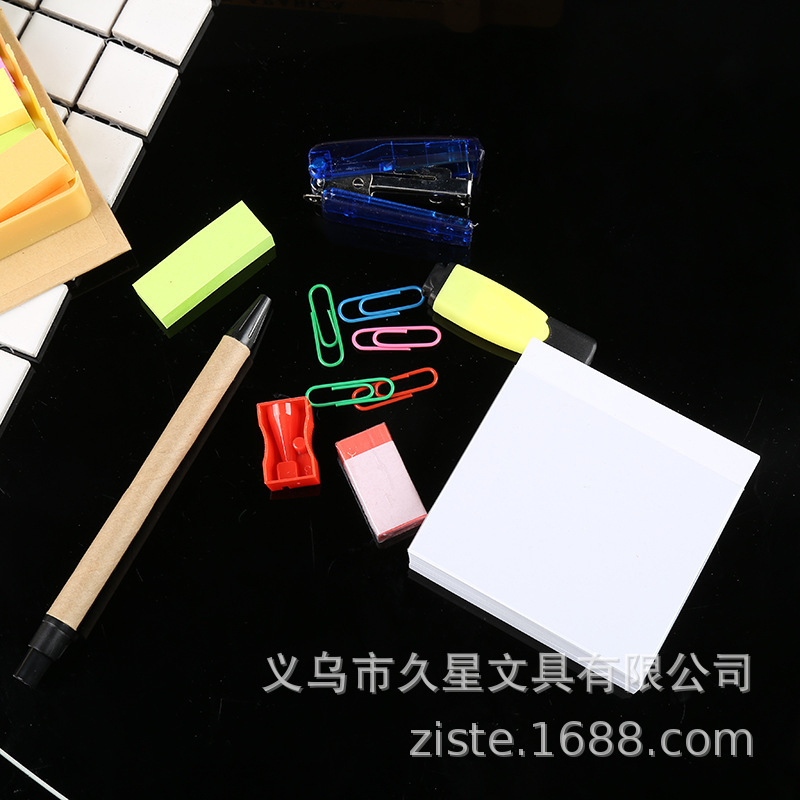 High-end commercial gift multi-purpose office PU hand-signer box N-stamp paper and pen-backer package