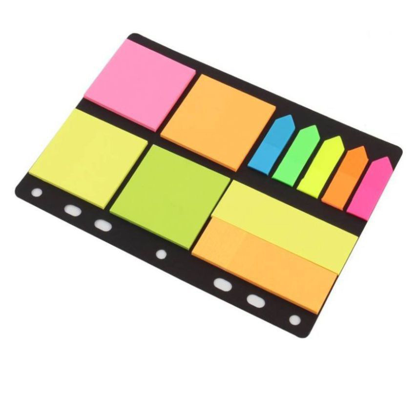 The fluorescent double sheet combination of Kusung stationery facilitates sticker tags with black bottom card piercing pages