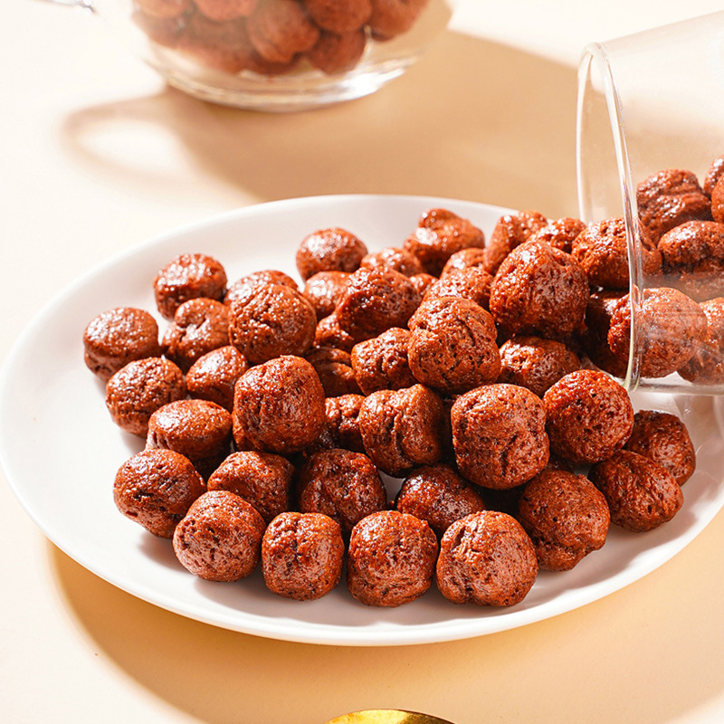 Low-fat cocoa honeyball, snacks for snacks, cocoa ball, chocolate balls, non-fried.