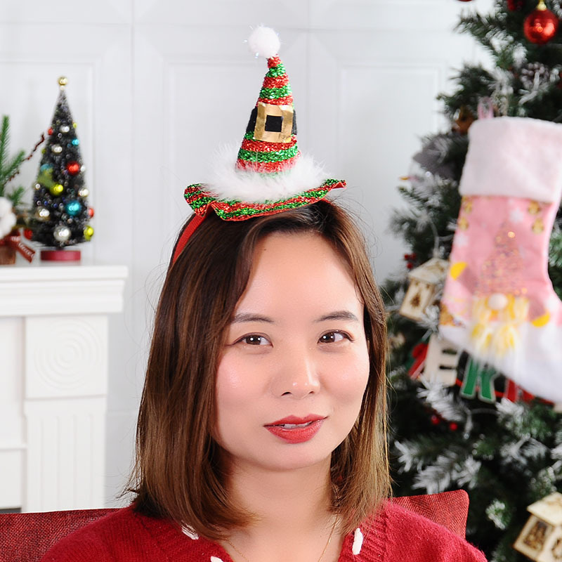 Cross-border brand-new Christmas cap decorating head, Christmas head on Christmas decorating.